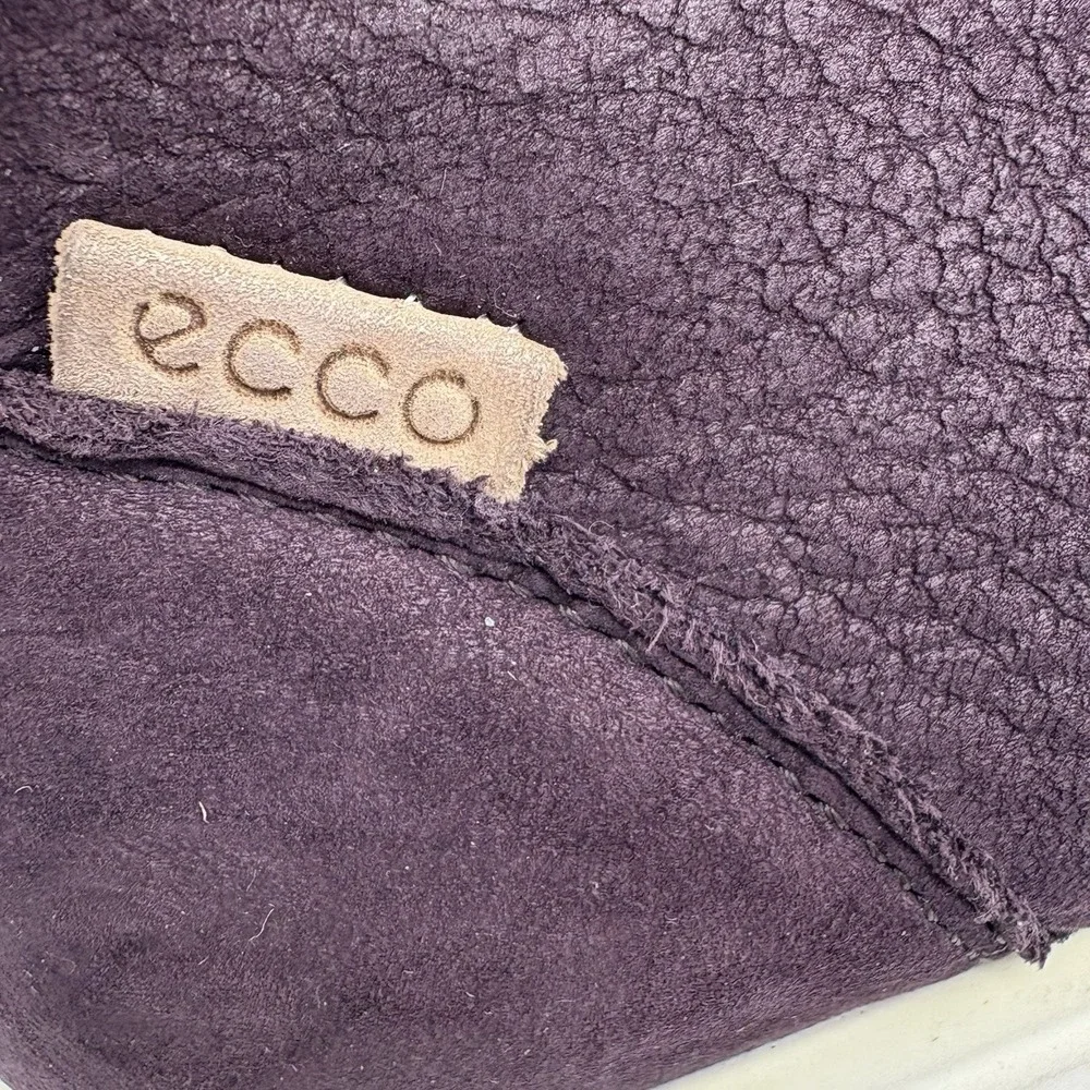 Ecco Sneaker Boot Womens Size 9 Soft 7 Zip Bootie Burgundy Purple Leather